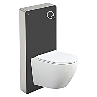Set WC suspendido Cristal Pisa (Sin borde de descarga, Negro, 2 pzs.)