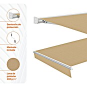 SmartSun Toldo Vivant (Beige arena, Ancho: 4 m, Caída: 3 m)