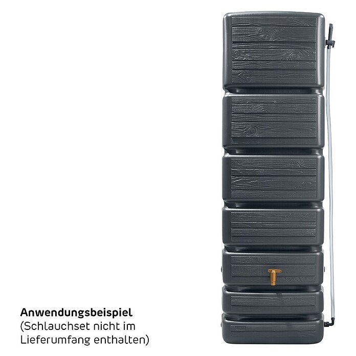 4rain Regenspeicher Slim Wood (350 l, Graphitgrau, 1 Stk.) | BAUHAUS