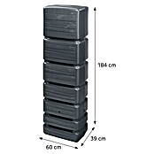 4rain Regenspeicher Slim Wood (350 l, Graphitgrau, 1 Stk.) | BAUHAUS