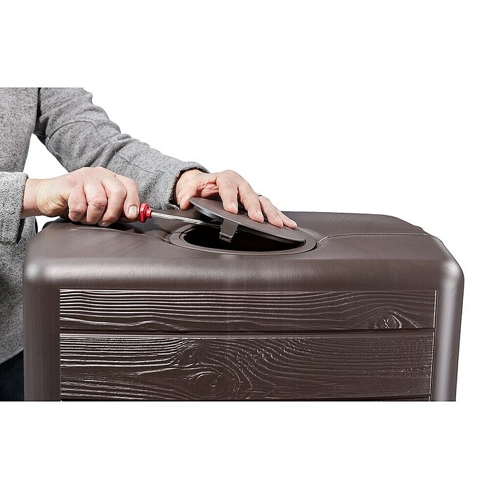 4rain Regenspeicher Slim Wood (350 l, Dunkelbraun, 1 Stk.) | BAUHAUS