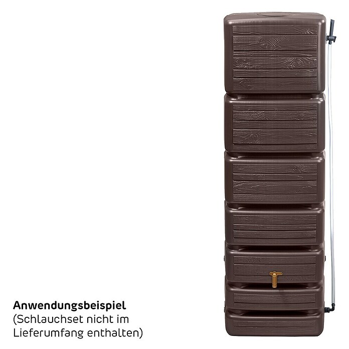 4rain Regenspeicher Slim Wood (350 l, Dunkelbraun, 1 Stk.) | BAUHAUS