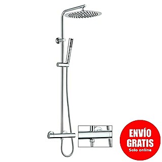 Rousseau Sistema de ducha Delphino (Con grifo termostático, Número de tipos de chorro: 1 ud., Cromo)