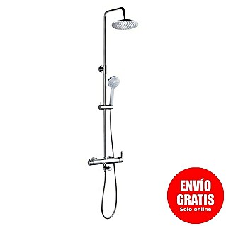 Rousseau Sistema de ducha Monomando (Con grifo monomando, Número de tipos de chorro: 1 ud., Cromo)