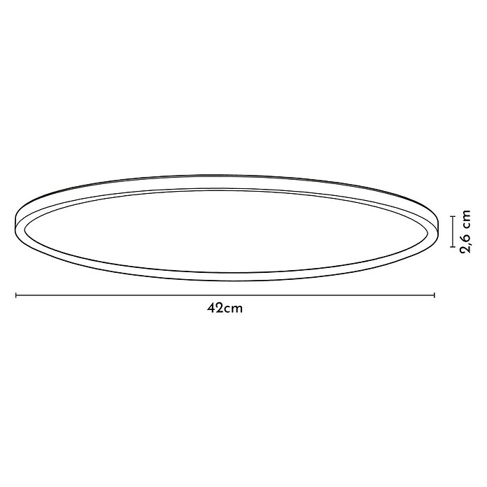 Arte confort Plafón LED redondo Nimsa (24 W, Ø x Al: 42 x 26 cm, Blanco, RGBW) | BAUHAUS