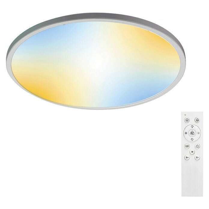 Arte confort Plafón LED redondo Nimsa (24 W, Ø x Al: 42 x 26 cm, Blanco, RGBW) | BAUHAUS
