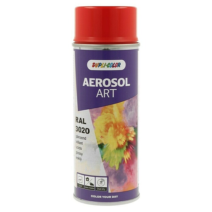Dupli-Color Aerosol Art Sprühlack RAL 3020 (Glänzend, 400 ml, Verkehrsrot)