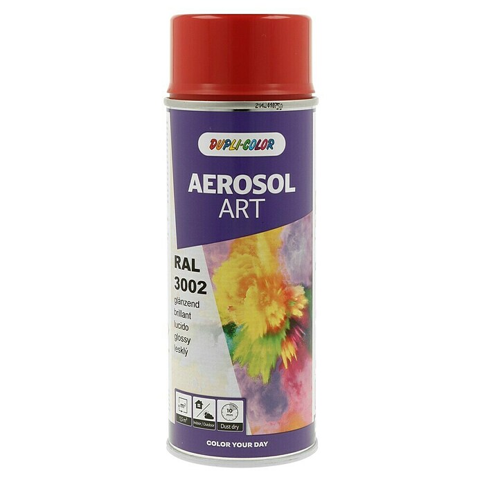 Dupli-Color Aerosol Art Sprayverf RAL 3002 (Glanzend, 400 ml, Karmijnrood)