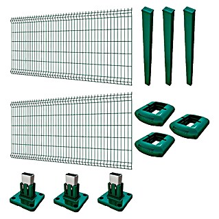 Panel de malla Eco Plus en kit (2 x 1 m, Verde, 12 pzs.)