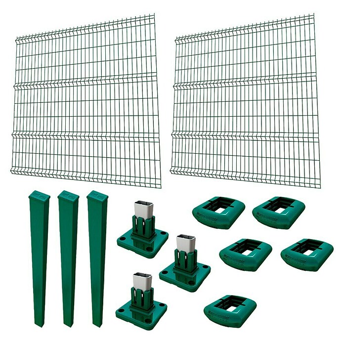 Panel de malla Eco Plus en kit (2 x 2 m, Verde, 18 pzs.) | BAUHAUS
