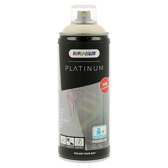 Dupli-Color Platinum Buntlack-Spray platinum RAL 1015 (Hellelfenbein, 400 ml, Seidenmatt)