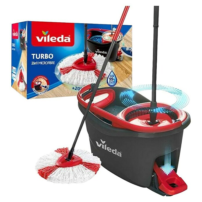 Vileda Easy Wring+Clean Wischmop-Set (5-tlg., Mikrofaser)