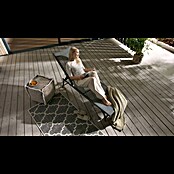 Gartenliege (L x B x H: 181 x 54,5 x 33,5 cm, Dunkelgrau, Stahl, Klappbar) | BAUHAUS