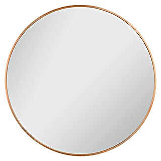 Rahmenspiegel Mira (Durchmesser: 110 cm, Gold, Metall)