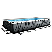Intex Frame-Pool Ultra Quadra XTR (L x B x H: 732 x 366 x 132 cm, Dunkelgrau, 31 800 l, Krystal Clear Sandfilteranlage & Salzwassersystem QX2100) | BAUHAUS