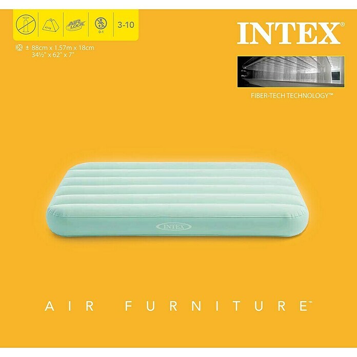 Intex Krevet na napuhavanje CozyKidz  (D x Š x V: 157 x 88 x 18 cm, Svijetlo plava, Sigurnosni ventil) | BAUHAUS