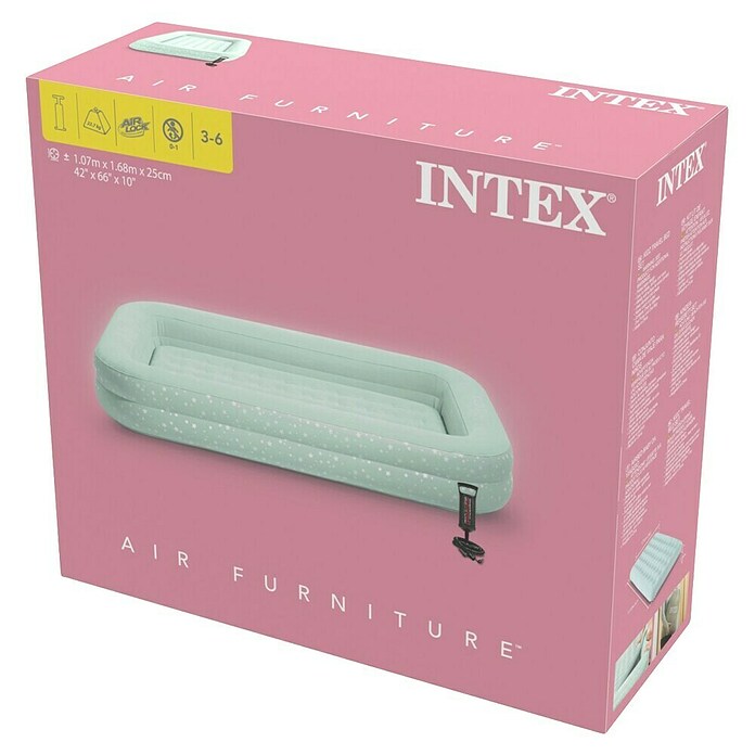Intex Napihljiva postelja Kidz Travel  (Do x Š x V: 168 x 107 x 25 cm, Turkizna, Varnostni ventil) | 8308 - Aufblasartikel | ICIC - Pools / Whirlpools Zubehör | ICI - Pools & Zubehör | IC - Freizeit im Garten | I - Stadtgarten | BAUHAUS