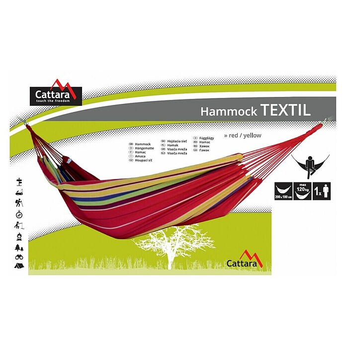 Viseča mreža Textil  (Do x Š: 200 x 100 cm, Pisana) | Viseče mreže | Viseče vrtno pohištvo | Vrtno pohištvo | Vrt in prosti čas | Izdelki | BAUHAUS