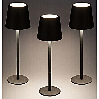 Starlux Akku-Tischleuchte Paola Mini (3 Stk., 1,6 W, L x B x H: 8,6 x 8,6 x 27 cm, Schwarz, Warmweiß)
