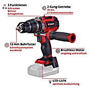 Einhell Power X-Change 18V Akku-Schlagbohrschrauber TP-CD 18/70 Li-i BL - Solo (18 V, Ohne Akku, 70 Nm) | BAUHAUS