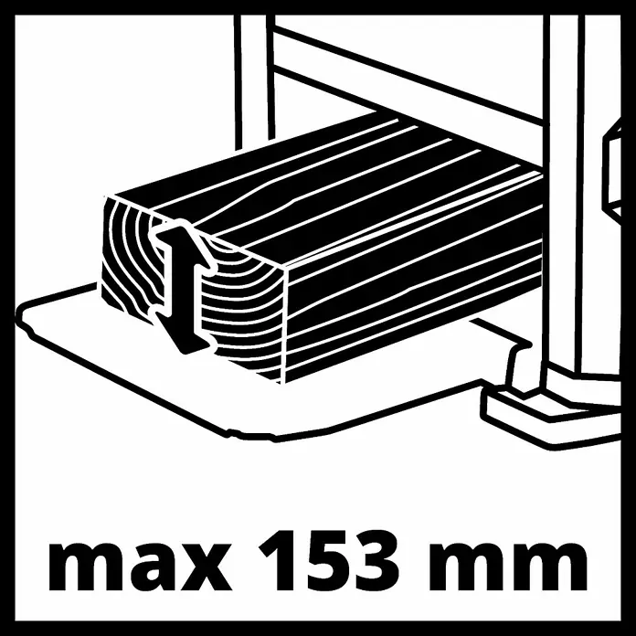 Einhell Expert Hobelmaschine TE-SP 330 - 1.800 W, Hobelbreite: 330 mm - Holzplanke mit Maserung wird in Maschine geführt; max. Bearbeitungsbreite oder -dicke 153 mm.