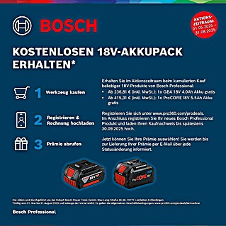 Bosch Professional AMPShare 18V Akku-Handkreissäge GKS 18V-57 G L-Boxx (18 V, 2 Akkus, Leerlaufdrehzahl: 3.400 U/min, Sägeblatt: 165 mm)