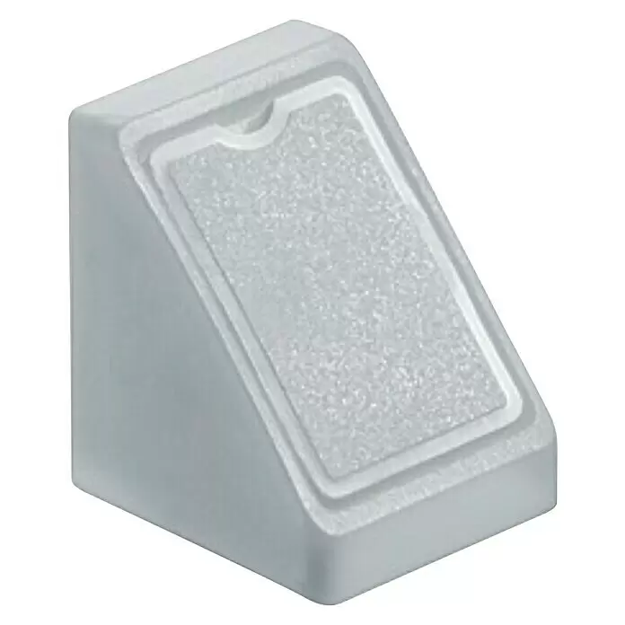 Suki Conector de esquina - 21 x 18 x 21 mm, Blanco - Soporte de esquina gris claro con superficie antideslizante texturizada para asegurar perfiles.