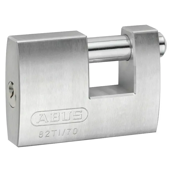 Abus Titalium Candado 82TI/70 - An x Al: 70 x 50 mm, 1 ud., Aluminio - Candado ABUS 82TI/70 TITALIUM™ con arco de acero endurecido para mayor seguridad y protección contra la manipulación.