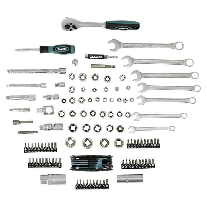 Makita Werkzeugkoffer E-08713 (120 -tlg.) | BAUHAUS Makita Werkzeugkoffer E-08713 (120 -tlg.) | BAUHAUS