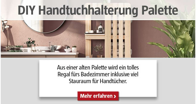 DIY Handtuchhalterung Palette