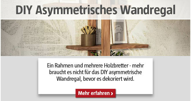 DIY Asymmetrisches Wandregal