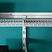 Element System Twin Drahtboden Vario (90 x 40 cm, Geeignet für: Twin Drahtbodenträger, Weiß/Aluminium)