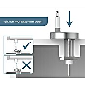 Schütte WC-Sitz White Wave (Duroplast, Weiß/Grau, Mit Absenkautomatik) | BAUHAUS