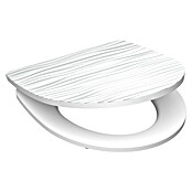 Schütte WC-Sitz White Wave (Duroplast, Weiß/Grau, Mit Absenkautomatik) | BAUHAUS