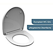 Schütte WC-Sitz White Wave (Duroplast, Weiß/Grau, Mit Absenkautomatik) | BAUHAUS