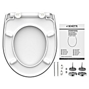 Schütte WC-Sitz White Wave (Duroplast, Weiß/Grau, Mit Absenkautomatik) | BAUHAUS