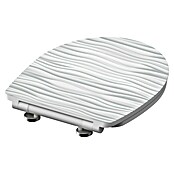 Schütte WC-Sitz White Wave (Duroplast, Weiß/Grau, Mit Absenkautomatik) | BAUHAUS