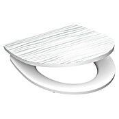 Schütte WC-Sitz White Wave (Duroplast, Weiß/Grau, Mit Absenkautomatik) | BAUHAUS