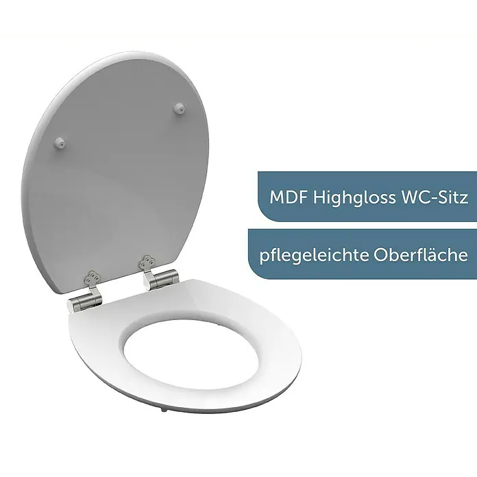 Schütte WC-Sitz Red Starfish - MDF, Beige/Rot, Mit Absenkautomatik - Ein hochglänzender WC-Sitz aus MDF mit pflegeleichter Oberfläche für ein stilvolles und hygienisches Badezimmer.