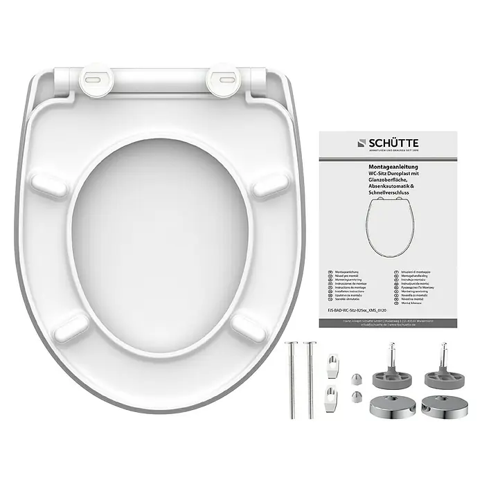 Schütte WC-Sitz Magic Light - Duroplast, Bunt, Mit Absenkautomatik - WC-Sitz Duroplast mit Glanzoberfläche: Absenkautomatik & Schnellverschluss. Einfache Montage dank mitgeliefertem Montagematerial.