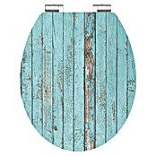 Schütte WC-Sitz Blue Wood (MDF, Türkis/Braun, Mit Absenkautomatik) | BAUHAUS