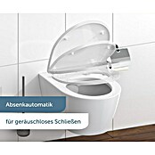 Schütte WC-Sitz White Wave (Duroplast, Weiß/Grau, Mit Absenkautomatik) | BAUHAUS