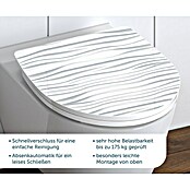 Schütte WC-Sitz White Wave (Duroplast, Weiß/Grau, Mit Absenkautomatik) | BAUHAUS