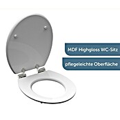 Schütte WC-Sitz Polar Lights (MDF, Blau/Orange, Mit Absenkautomatik) | BAUHAUS