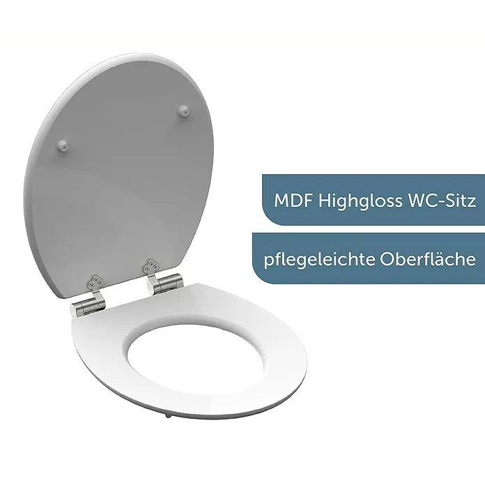 Schütte WC-Sitz Polar Lights - MDF, Blau/Orange, Mit Absenkautomatik - Hochglanz WC-Sitz aus MDF mit pflegeleichter Oberfläche. Das WC-Sitzdesign bietet ein elegantes und modernes Aussehen für jedes Badezimmer.