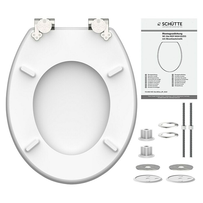 Schütte WC-Sitz Polar Lights (MDF, Blau/Orange, Mit Absenkautomatik) | BAUHAUS