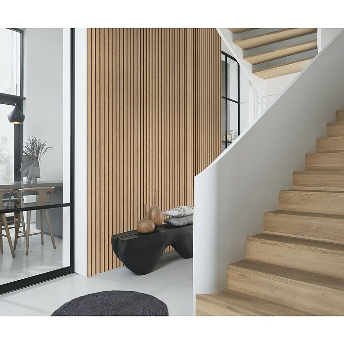 Tesa Rasch Strukturtapete Akustikpaneel-Optik (Selbstklebend, Braunbeige, Holzoptik, 6 x 0,53 m) | BAUHAUS
