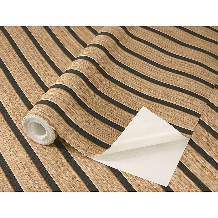 Tesa Rasch Strukturtapete Akustikpaneel-Optik (Selbstklebend, Braunbeige, Holzoptik, 6 x 0,53 m) | BAUHAUS