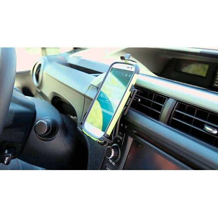 Soporte para teléfono móvil para coche y sobremesa (Negro)