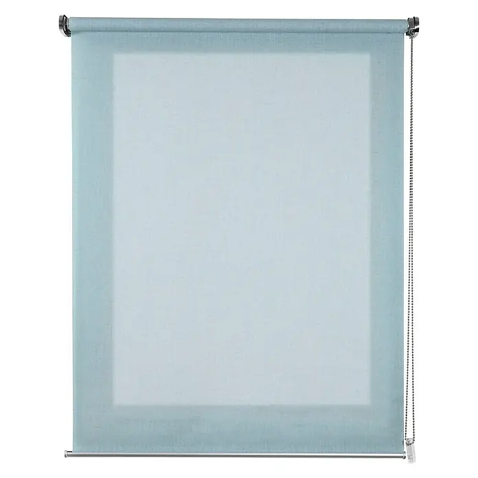 Estor enrollable Roll-up Scandi - An x Al: 160 x 180 cm, Aguamarina, Unicolor - Un estor enrollable azul claro con mecanismo de cadena, que ofrece luz suave y control de privacidad. Perfecto para cualquier ventana.